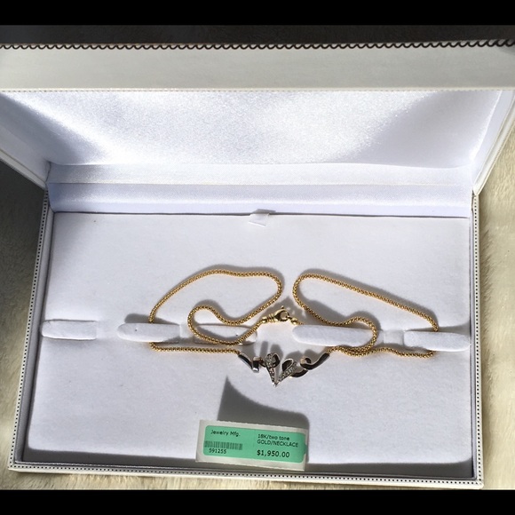 18K Pure Gold & Diamond Necklace 18” long - Picture 8 of 8